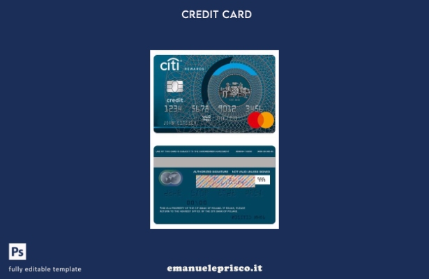 stile verificato Polonia Modello di mastercard di credito mondiale CitiBank